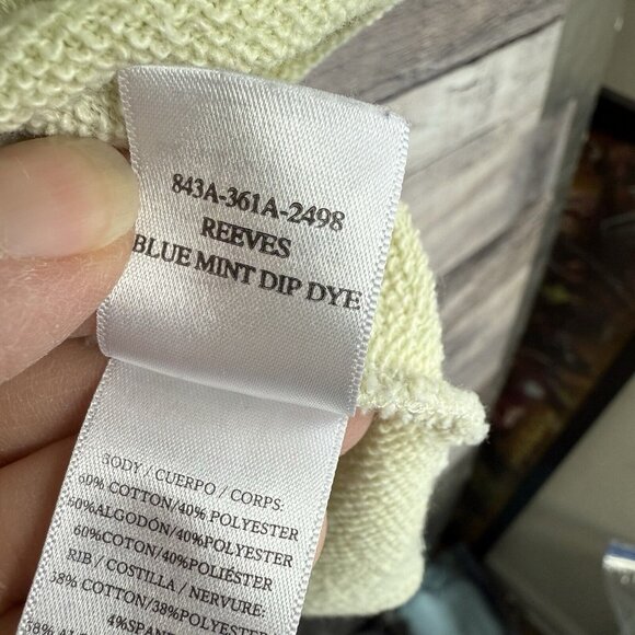 Rails Reeves Blue Mint Dip Dye Sweatshirt Size Medium Womens Ombre Gradient - Picture 7 of 10